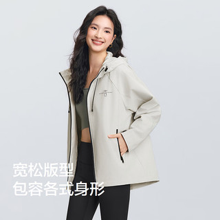 森马 香草白10708 中长款撞色三防夹克 女士夹克
