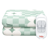 彩虹（RAINBOW） 电热毯双人双控调温宽1.8/1.5米高温异常自动关断电褥子电暖毯子 双控双温2.0*1.8米无纺布