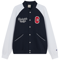 Champion 【品牌】秋冬男女同款拼接棒球夹克加绒休闲外套