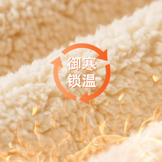 班尼路（Baleno）韩系连帽羊羔毛外套女秋冬2025加绒加厚保暖开衫卫衣女装上衣棉服 黑色 【超暖百搭羊羔毛】 M
