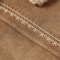 香影麂皮绒外套女2025冬季驼色美拉德仿皮草加绒翻领皮毛一体 驼色 L 165/88A/110-125斤