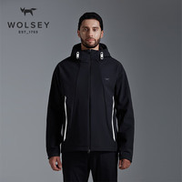 WOLSEY 户外软壳衣加绒保暖防风防水夹克外套加厚秋冬款男士登山服 海军蓝色 XL180