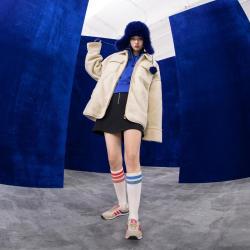 adidas 三叶草仿羊羔绒翻领夹克