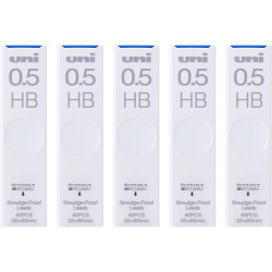 uni 三菱（Uni）自动铅芯UL-S升级版防蹭脏0.5mm活动纳米石墨铅笔替芯防蹭脏不断芯铅笔芯 0.5/