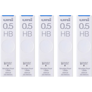 uni 三菱（Uni）自动铅芯UL-S升级版防蹭脏0.5mm活动纳米石墨铅笔替芯防蹭脏不断芯铅笔芯 0.5/