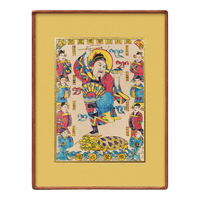 艺术家的礼物杨家埠木版年画 财神挂画 非遗礼品 杨家埠木板画《魁星》50*38cm