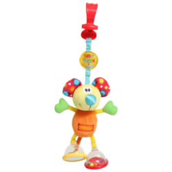 playgro 婴幼童安抚 精灵鼠安抚摇铃挂件 早教益智 送儿童