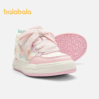 巴拉巴拉童鞋儿童板鞋女童运动鞋子小白鞋2025春秋休闲鞋甜美透气 白红色调00316 30 (脚长18.3-18.7/内长19.7)