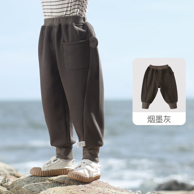巴厘小猪 儿童加绒裤子冬季加厚保暖卫裤（5色可选）