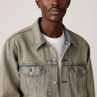 Levi's 李维斯 25年秋冬美式复古水洗做旧男士牛仔夹克 S