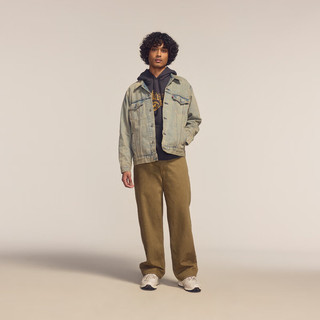 Levi's 李维斯 25年秋冬美式复古水洗做旧男士牛仔夹克 S