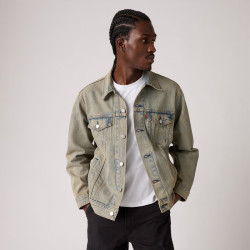 Levi's 25年秋冬美式复古水洗做旧男士牛仔夹克 S