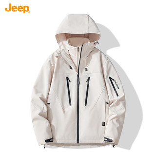 Jeep/吉普 2025冬季三合一户外防寒夹克 象牙白 L