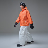 NOBADAY男女双单板滑雪服情侣潮牌宽松户外保暖时尚百搭运动滑雪装备冬 火焰橙