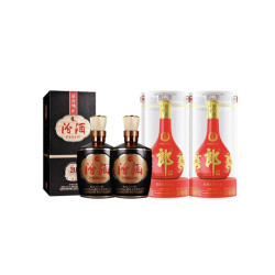 汾酒 1915巴拿马20 42%vol 清香型白酒 475ml*2+郎酒 红花郎15 53%vol 500ml*2