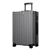希尔顿家居 希尔顿行李箱男女大容量拉杆箱万向轮旅行箱密码登机箱托运箱皮箱子 灰色 20英寸 标准登机箱（廉航除外）