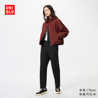 优衣库女装全棉松紧九分裤/休闲加长款66cm~68cm 478209 481411 481411/09黑色 XS