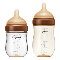 世喜新生儿防胀气奶瓶0-6个月婴儿玻璃奶瓶ppsu双瓶套装 玻璃+ppsu双瓶组合