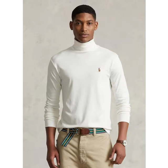 今日必买：RALPH LAUREN 男士 高领棉质双面布打底衫 多色可选