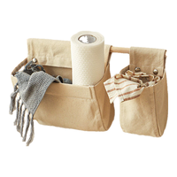 圆本布艺收纳挂袋墙挂式床头门后悬挂式储物袋壁挂杂物置物袋 【