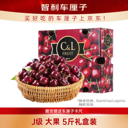 京鲜生 智利车厘子 J级 净重5斤 礼盒装