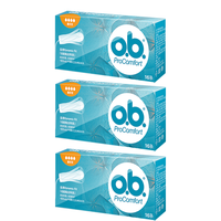 o.b.ob卫生棉条姨妈棉棒日用夜用游泳适用卫生巾内置式姨妈卫生巾月经 量多型16支*3盒