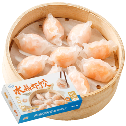 万景 338冷冻水晶虾饺300g/盒 16个  馅料 海鲜水饺