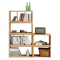 北欧书架实木小书柜自由组合客厅组合柜格子柜卧室简易单个柜子