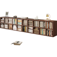 锦需实木客厅化书柜电视柜一体矮柜实木书架收纳储物下方置物柜子 【加高加深8格】120x30x75cm