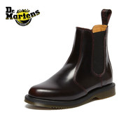 Dr.Martens 马丁FLORA 经典休闲简约通勤樱桃红色女款切尔西靴 樱桃红色 36