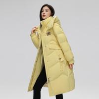 雪中飞 【新国标90鸭绒】女式中长款羽绒服冬季加厚廓形羽绒服外套