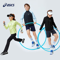 亚瑟士(asics)儿童2026年半高领logo长袖撞色速干T恤舒适百搭 9000黑色 170