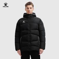 KELME卡尔美运动棉服男 中长款防风保暖棉衣