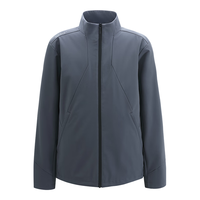 素湃科技 素湃防风防雨立领软壳衣男户外高弹力耐磨秋季夹克外套男 深灰色 3XL