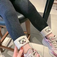 顺美乐 宝宝加绒加厚打底裤外穿洋气秋冬季女童一体绒裤子中小童保暖裤