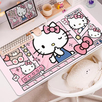 自由光 凯蒂猫鼠标垫超大号电脑桌垫女生可爱笔记本电脑专用键盘垫