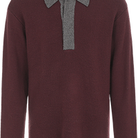 ZARA 【复古回潮】男式潮流拼色舒适日常通勤长袖翻领套头针织衫