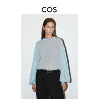 COS 女装 泡泡袖衬衫天蓝色气质早秋上衣2025