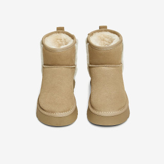 PLUS会员：他她 冬季保暖雪地靴CDD01DD4 卡其色（仿毛里）