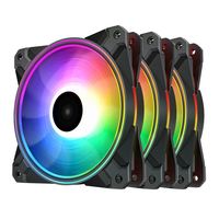 百亿补贴：九州风神 ARGB双光环风扇三联包黑色魔影120PLUS散热器风扇三支装