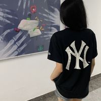 NewERA 纽亦华NY黑经典百搭圆领短袖男女运动印花T恤13086597