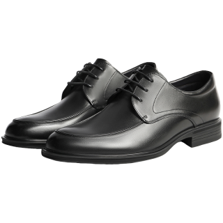 百丽 春款商务正装男鞋青年牛皮鞋黑色德比鞋婚鞋