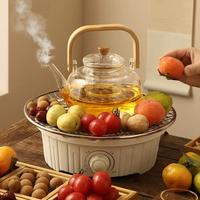 青苹果 围炉煮茶室内家用全套电陶炉煮茶花茶茶具套装玻璃茶壶煮茶器