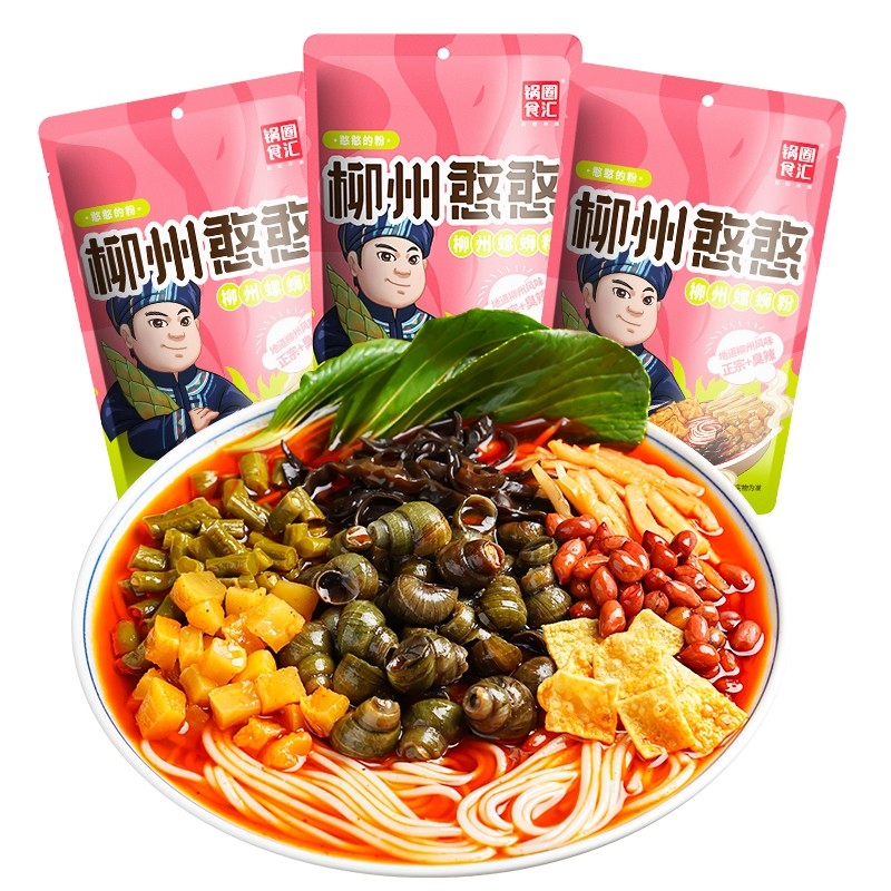 锅圈食汇 柳州憨憨 柳州螺蛳粉 320g*3袋