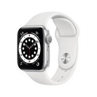 Apple 苹果 Watch Series 6 智能手表 40mm GPS 银色铝金属表壳 白色运动型表带 （GPS、心率、血氧）