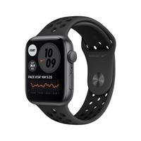 Apple 苹果 Watch SE GPS款 智能手表 44mm 灰色铝金属表壳 煤黑配黑耐克硅胶表带(心率、GPS、扬声器)
