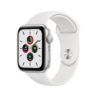 Apple 苹果 Watch SE GPS款 智能手表 44mm 银色铝金属表壳 白色运动型表带(心率、GPS、扬声器)