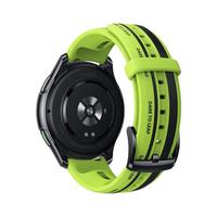 realme 真我 T1 智能手表 43.5mm 黑色不锈钢表壳 薄荷绿硅胶表带（GPS、北斗、血氧、心率）