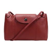 LONGCHAMP 珑骧 Le Pliage Cuir系列 女士单肩邮差包 1061 757 003 赭色