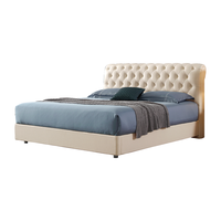 AIRLAND 雅兰 西雅图 美式轻奢牛皮床 象牙白 180*200cm